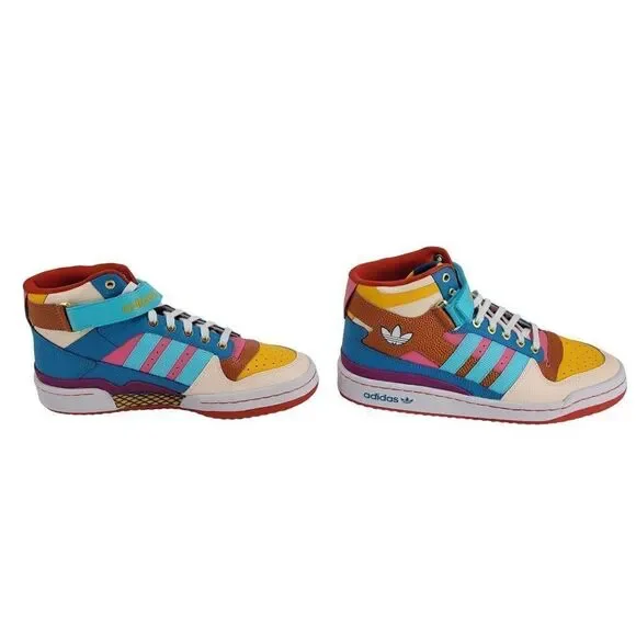 Limited Edition Adidas High‎ Top Sneakers Sz 6 Multicolored Kidcore Streetwear